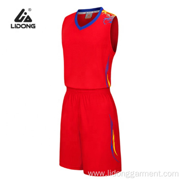 Men Basketball Jersey Uniform Design Red Basketball Wear